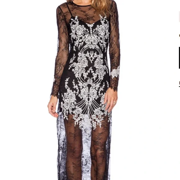 BNWT For Love & Lemons Lacey Dreams Maxi Dress - Picture 2 of 4